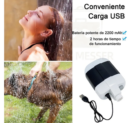 Regadera portátil con bomba